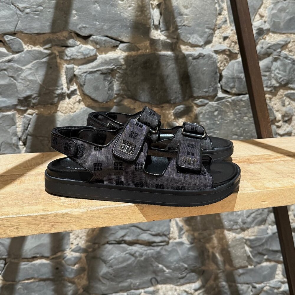 Givenchy Black 4G Strap Sandals